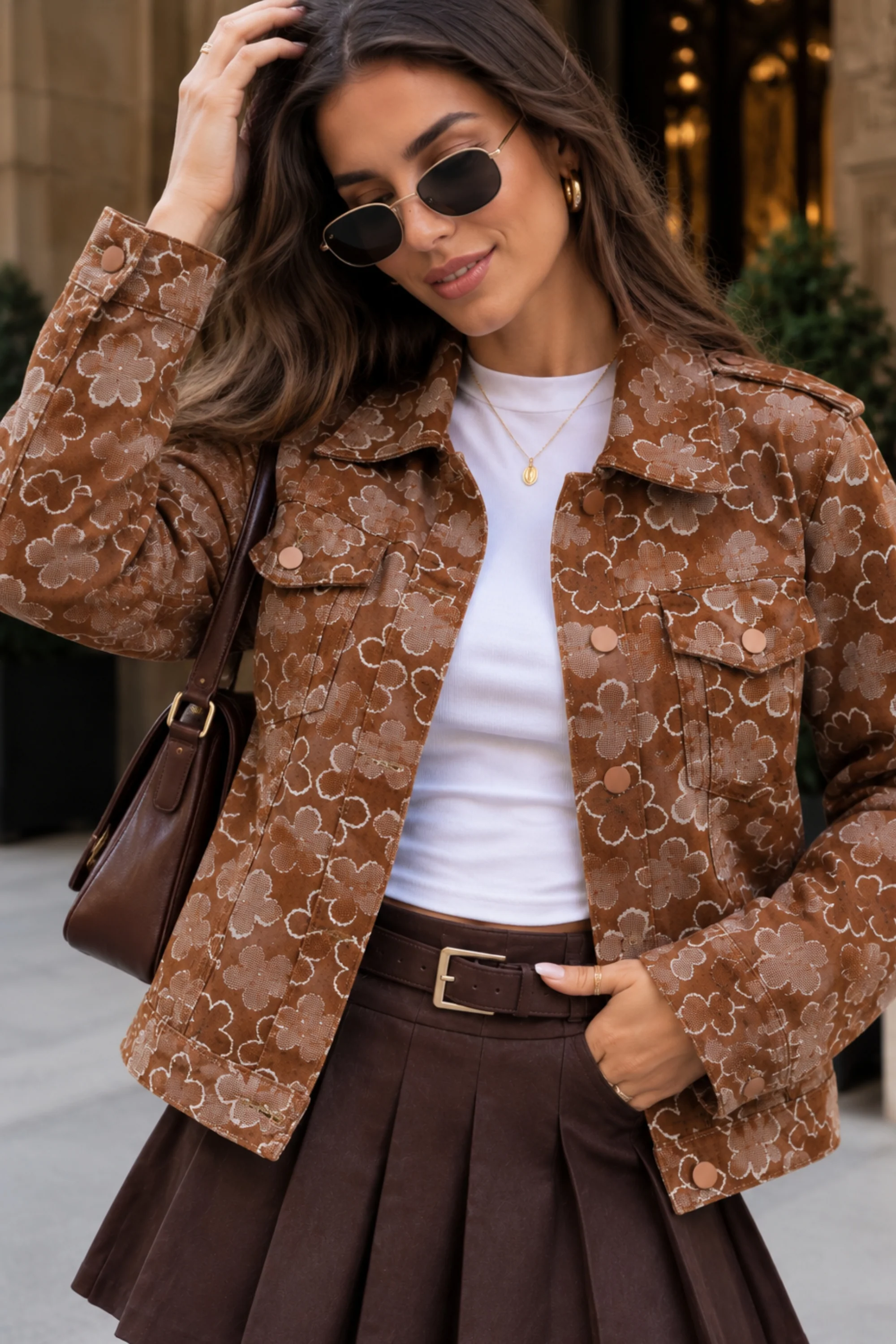 Autumn Fleur Denim Jacket