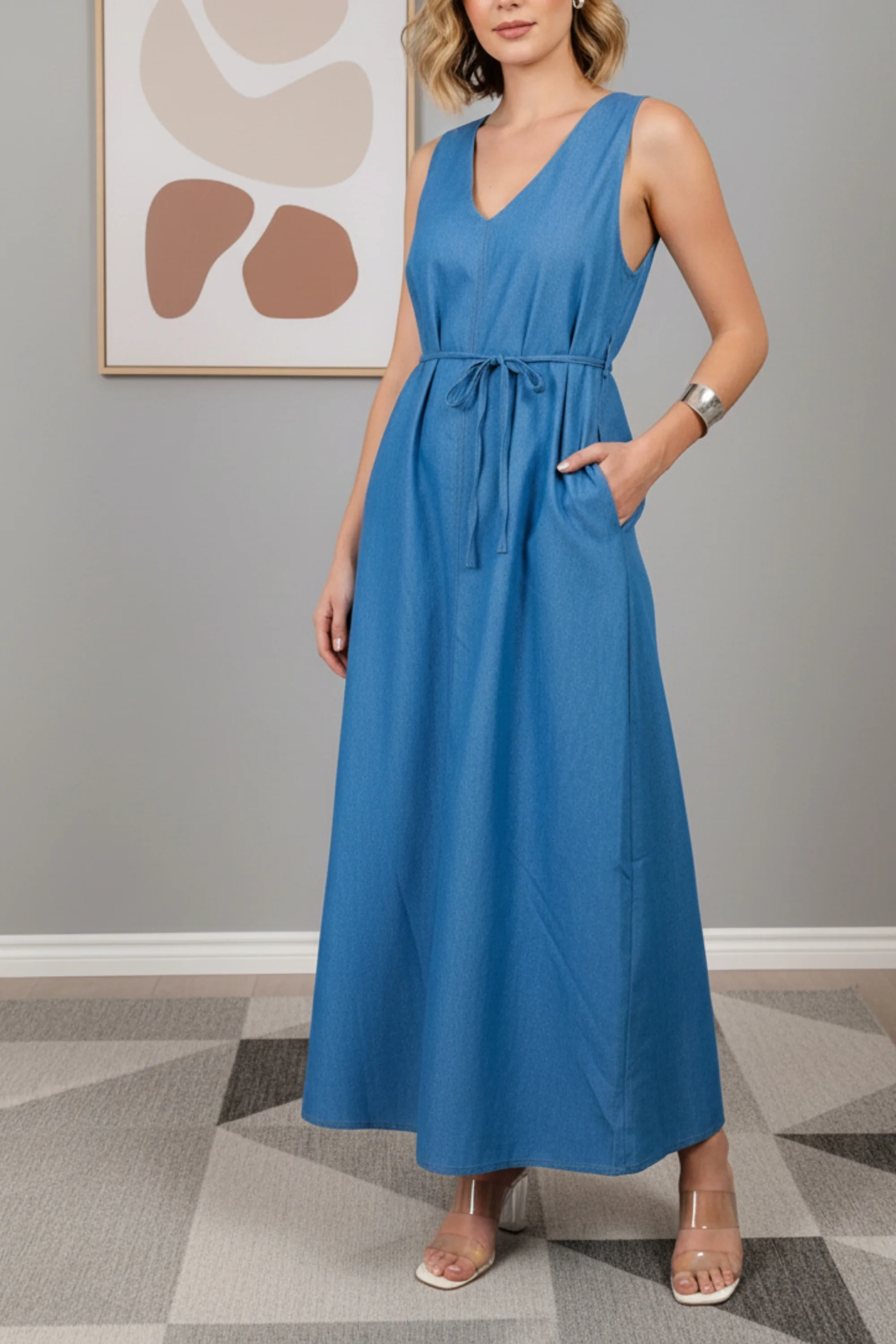 Darling Denim Trapeze Dress