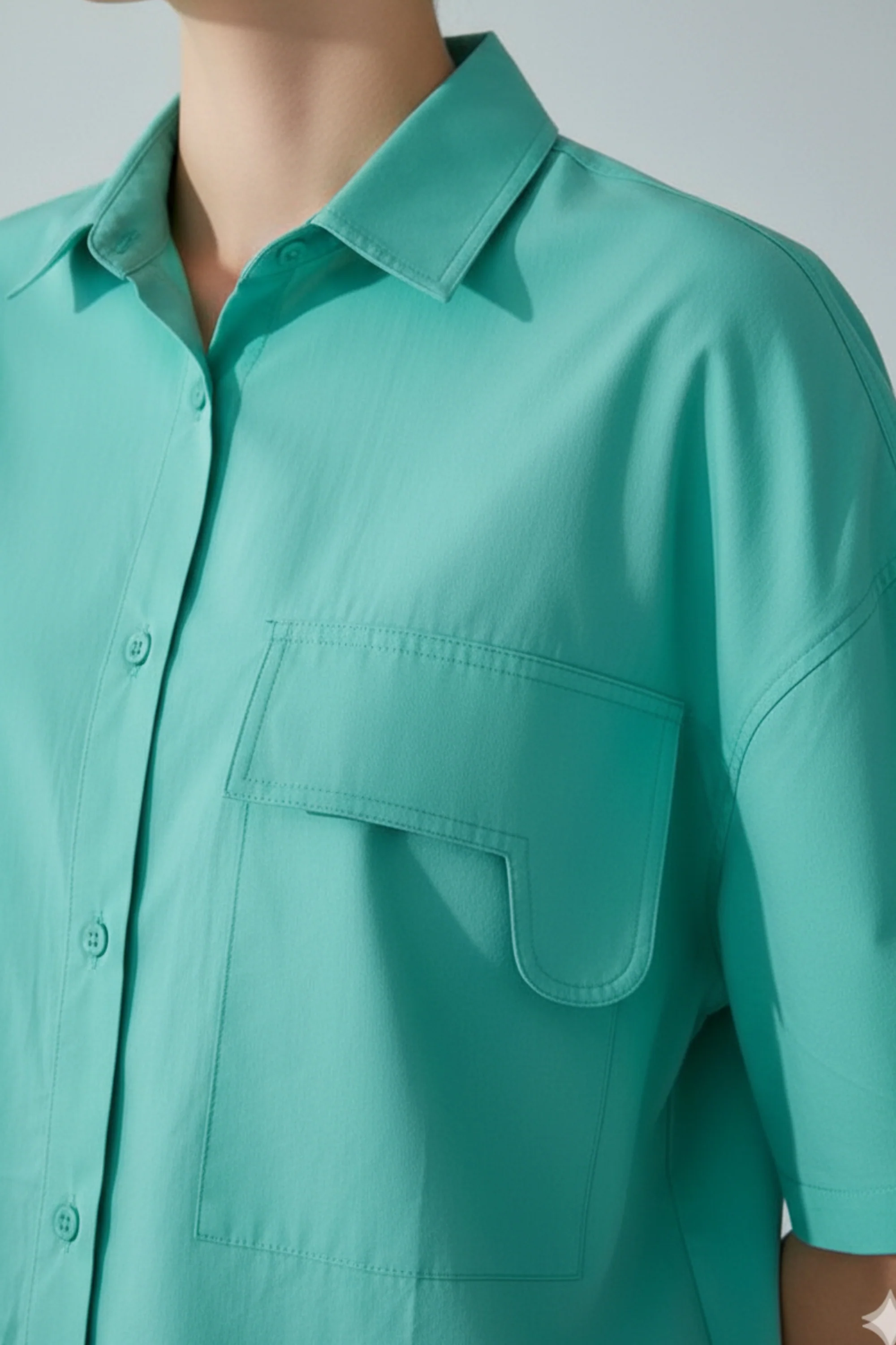 Aqua Green Oversized Shirt