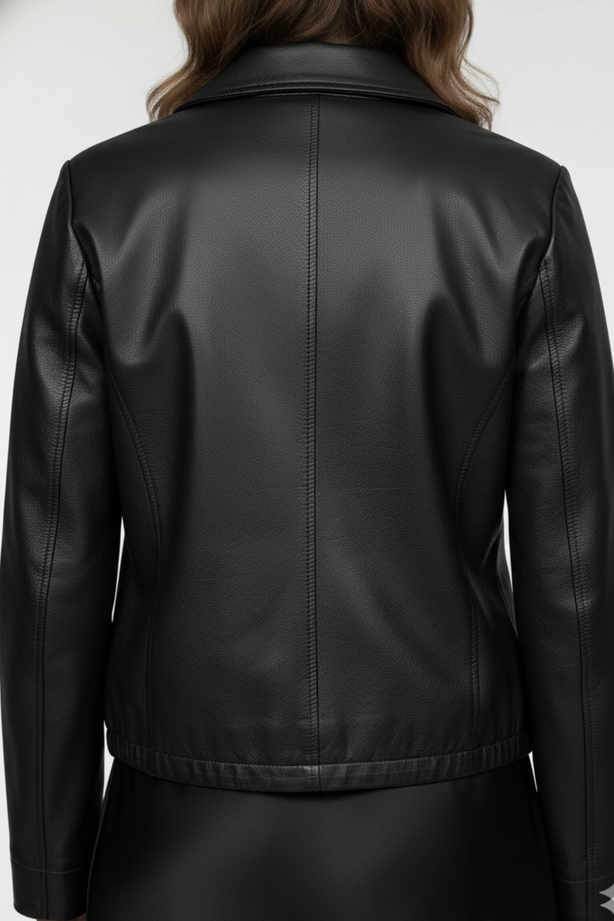 Black Luxe Zip Leather Jacket