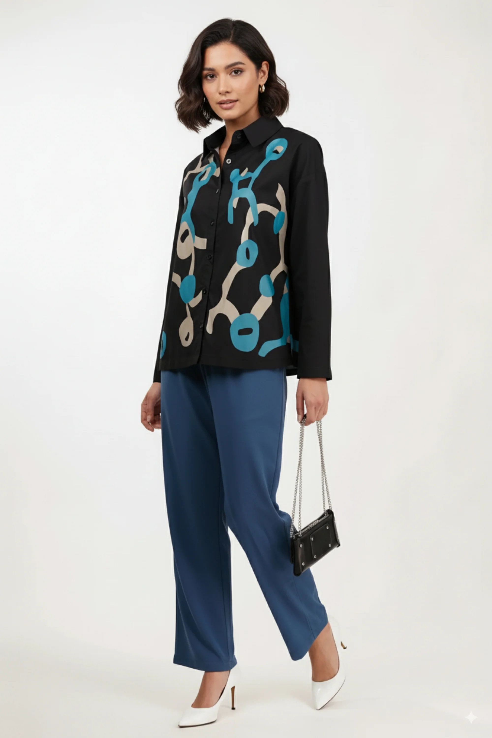 Bonded Blues Shirt Co-Ord