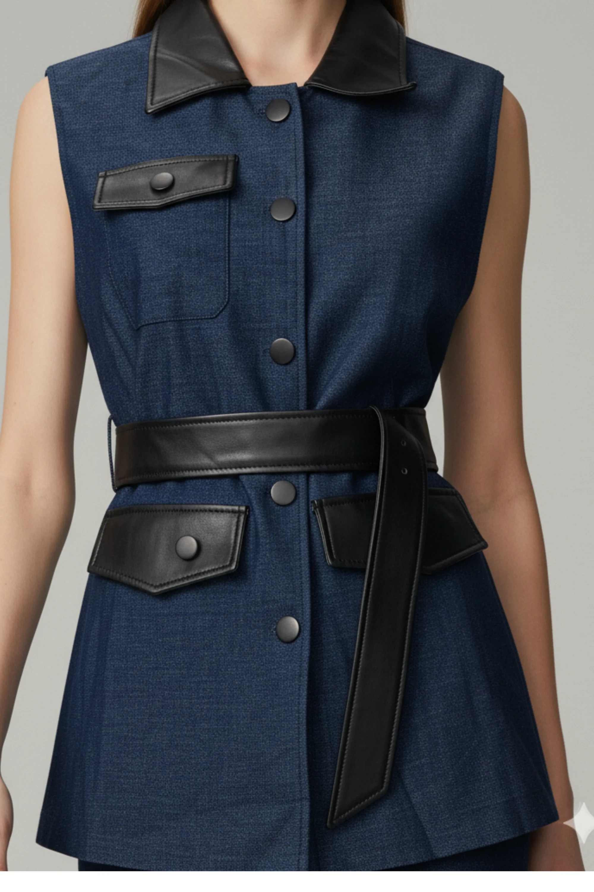 Indigo Noir Belted Co-ord Set