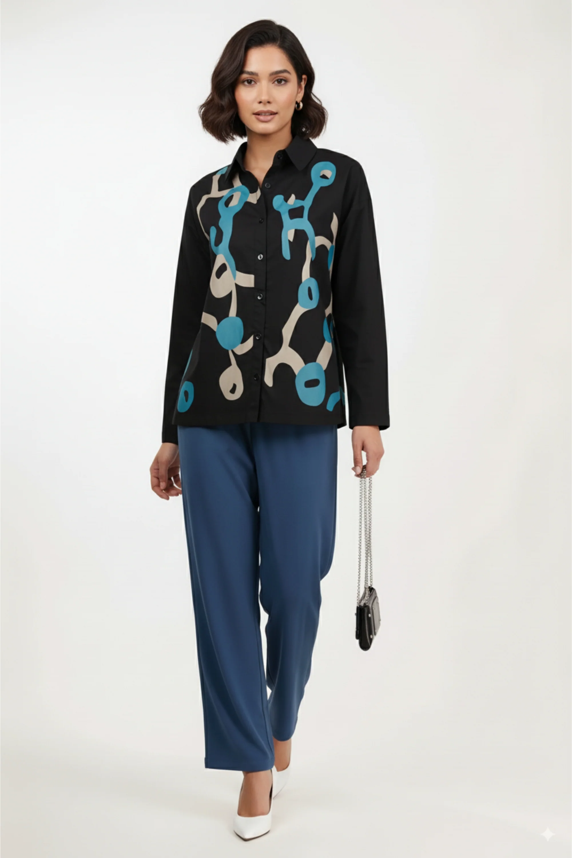 Bonded Blues Shirt Co-Ord