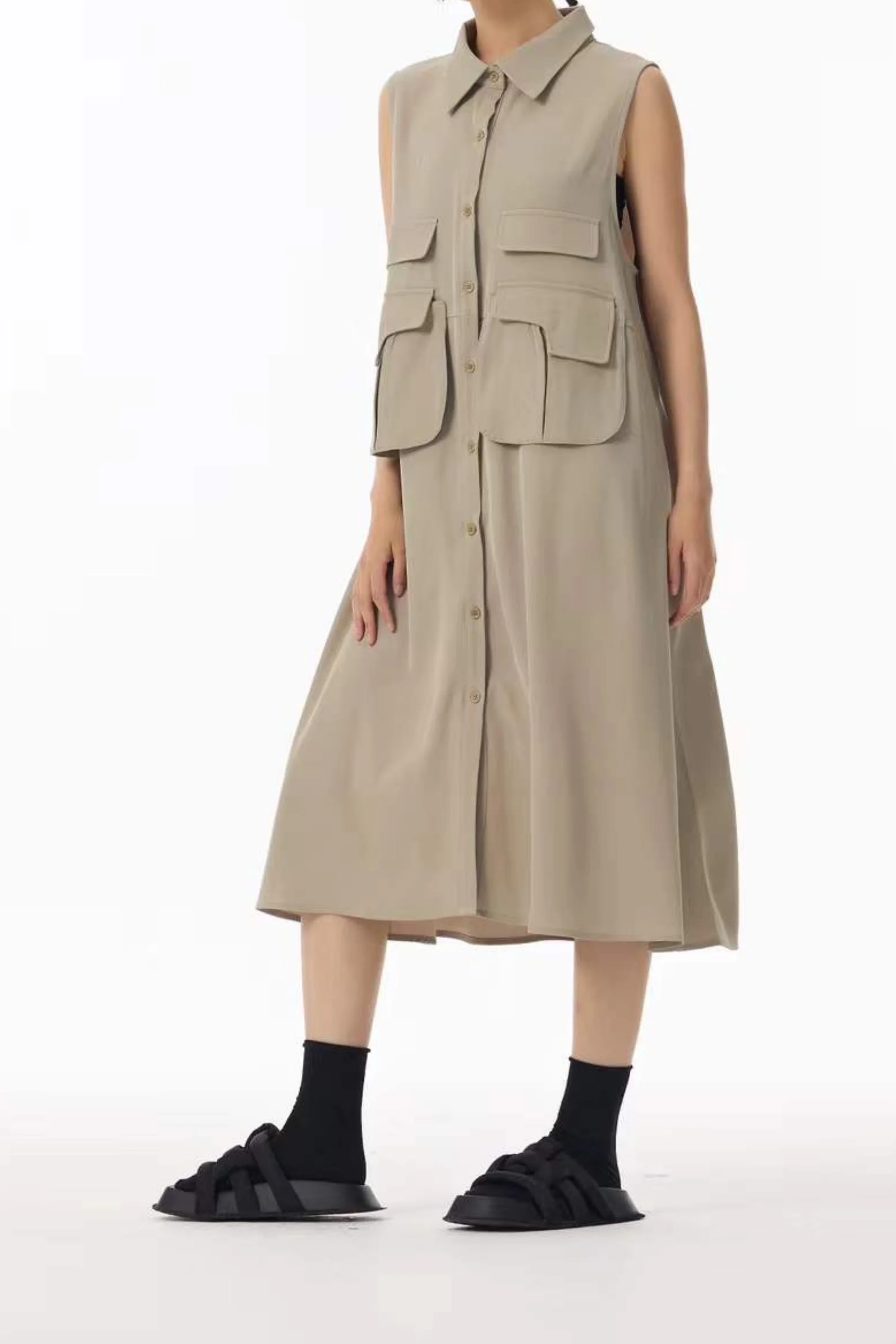 Banana Cream Cargo Dress